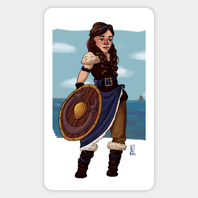 A Viking Friend Sticker by Lynn S